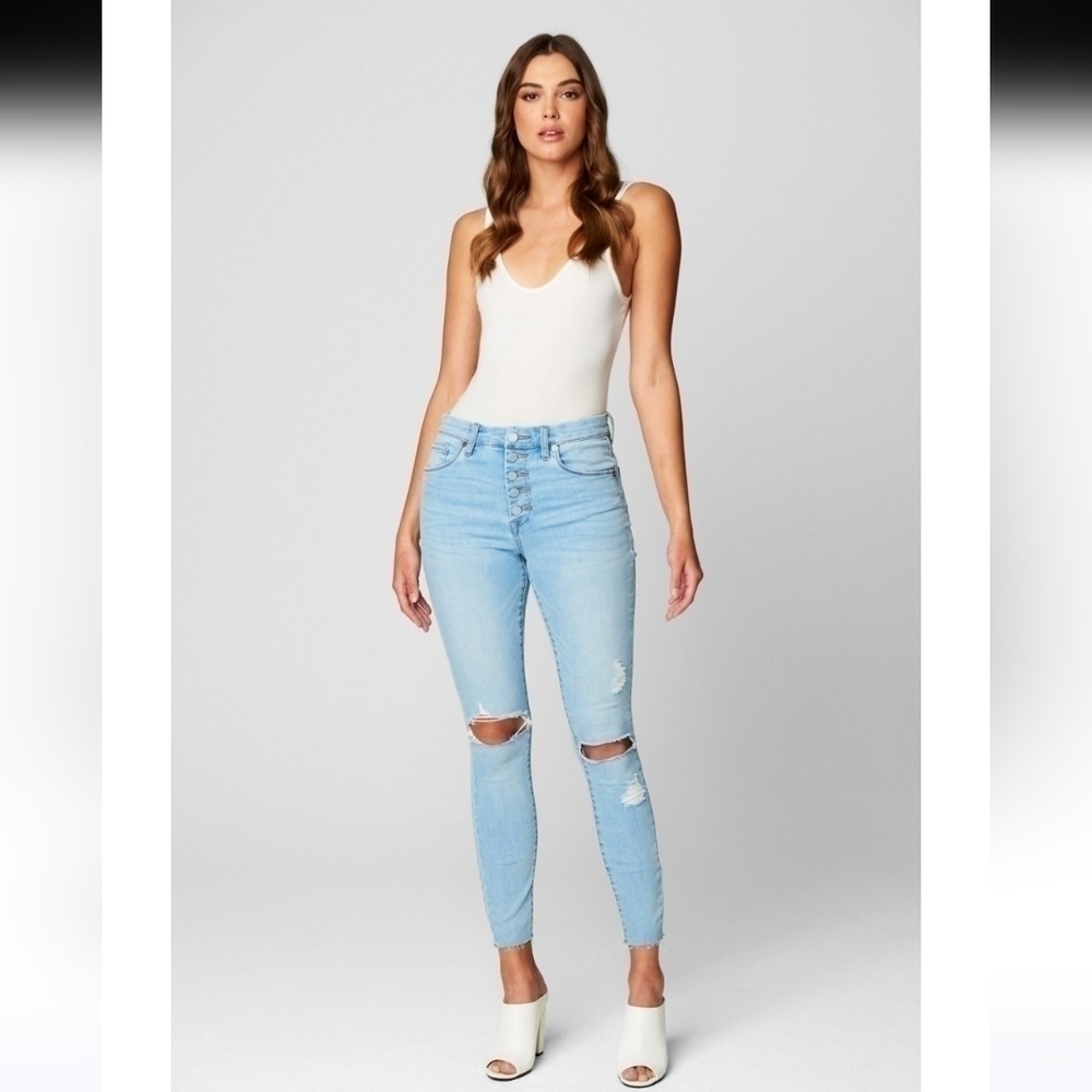 Blank NYC NWT EXPOSED BUTTON HIGH RISES KINNY JEANS Size 26 🔥NWT